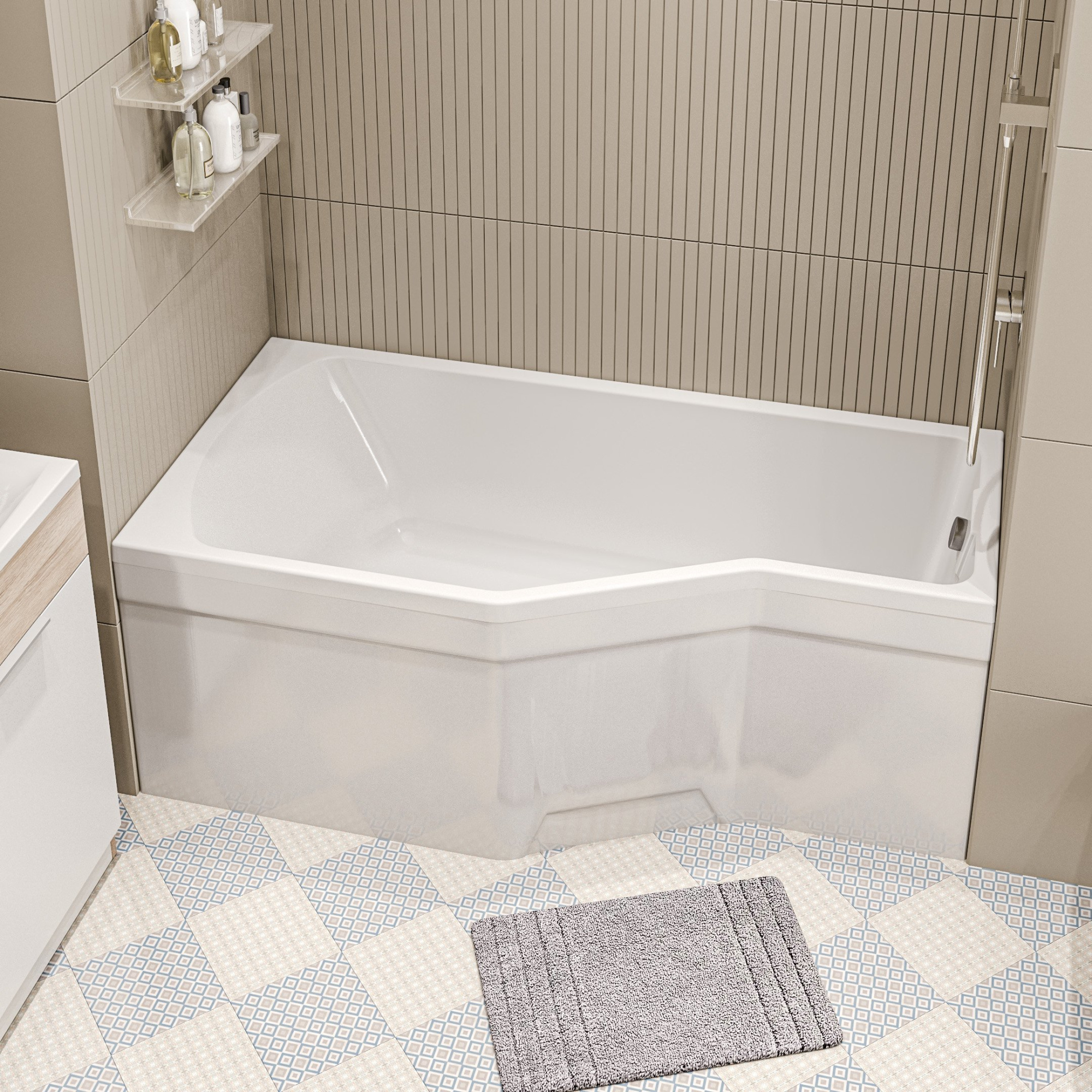 Акриловая ванна 150х75 см Creto Karmen 33-15075L белая