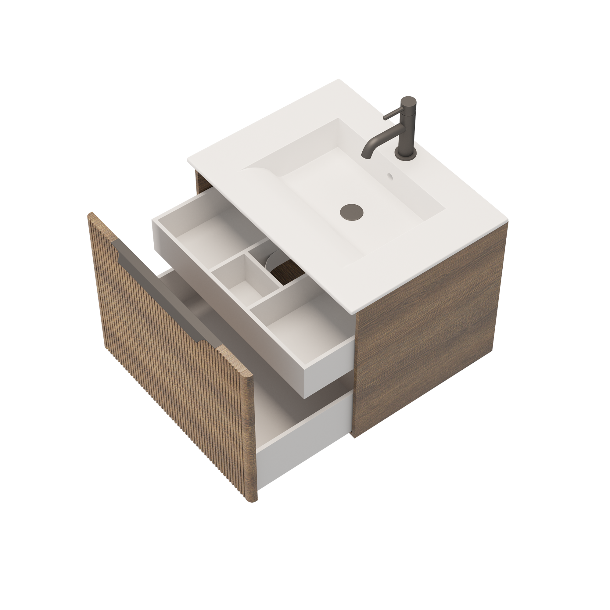 Тумба под раковину Creto Luna Wood 60 см 17-WD60