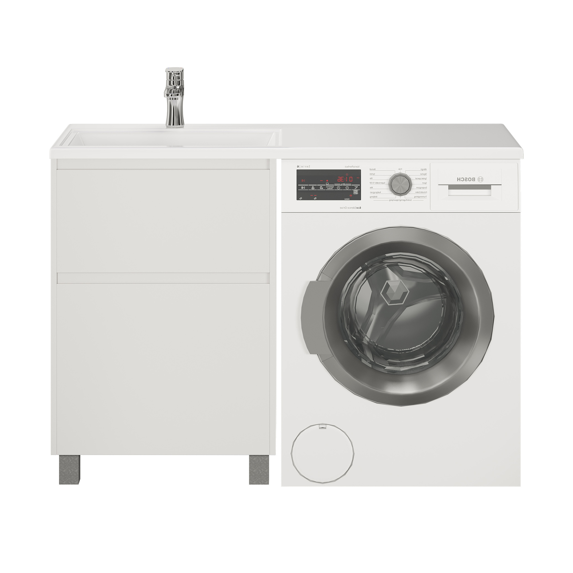 Тумба с раковиной напольная Creto Cafor White 120 левосторонняя