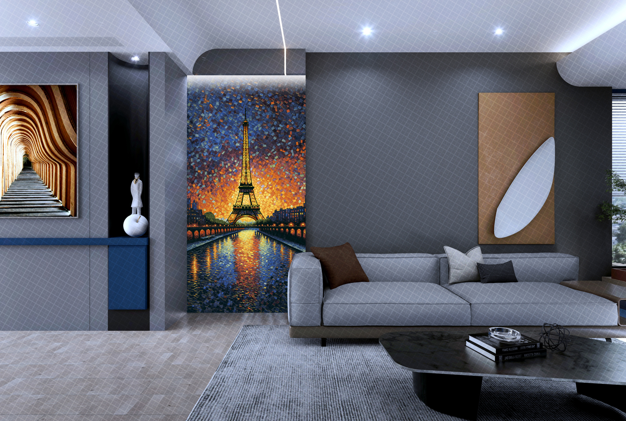 Керамогранит Декоративное панно MDetails Eiffel Tower (набор из 4шт. 60x120) 120x240