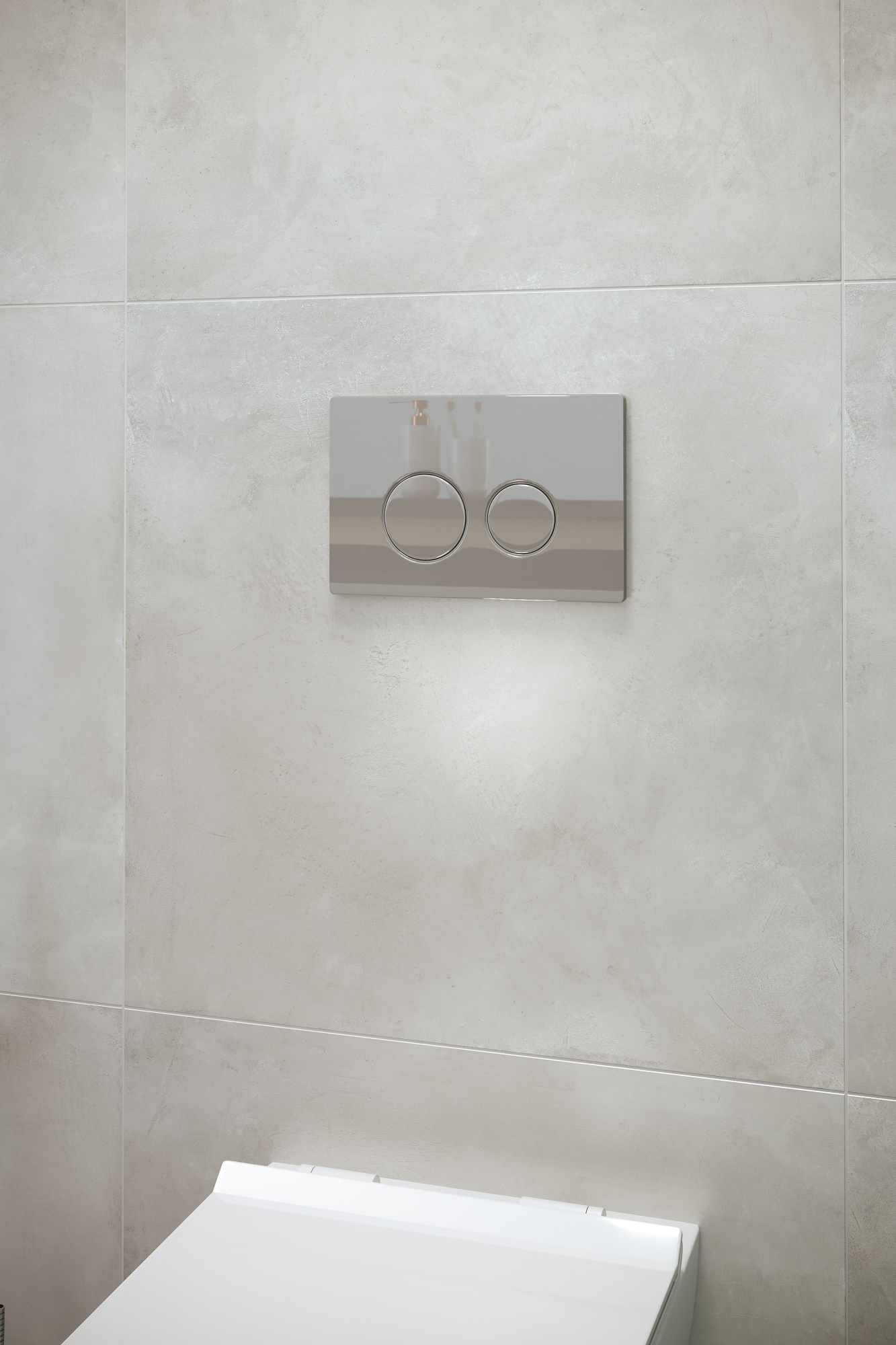 Клавиша смыва Creto Snap 1.1 для унитаза, глянцевый хром