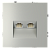 Розетка компьютерная встраиваемая VOLTUM S70 двойная RJ45+RJ45 кат.6, (сталь)