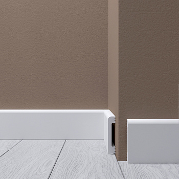 Плинтус Де-Багет XPS Polymer Н 8 60х12/ Белый