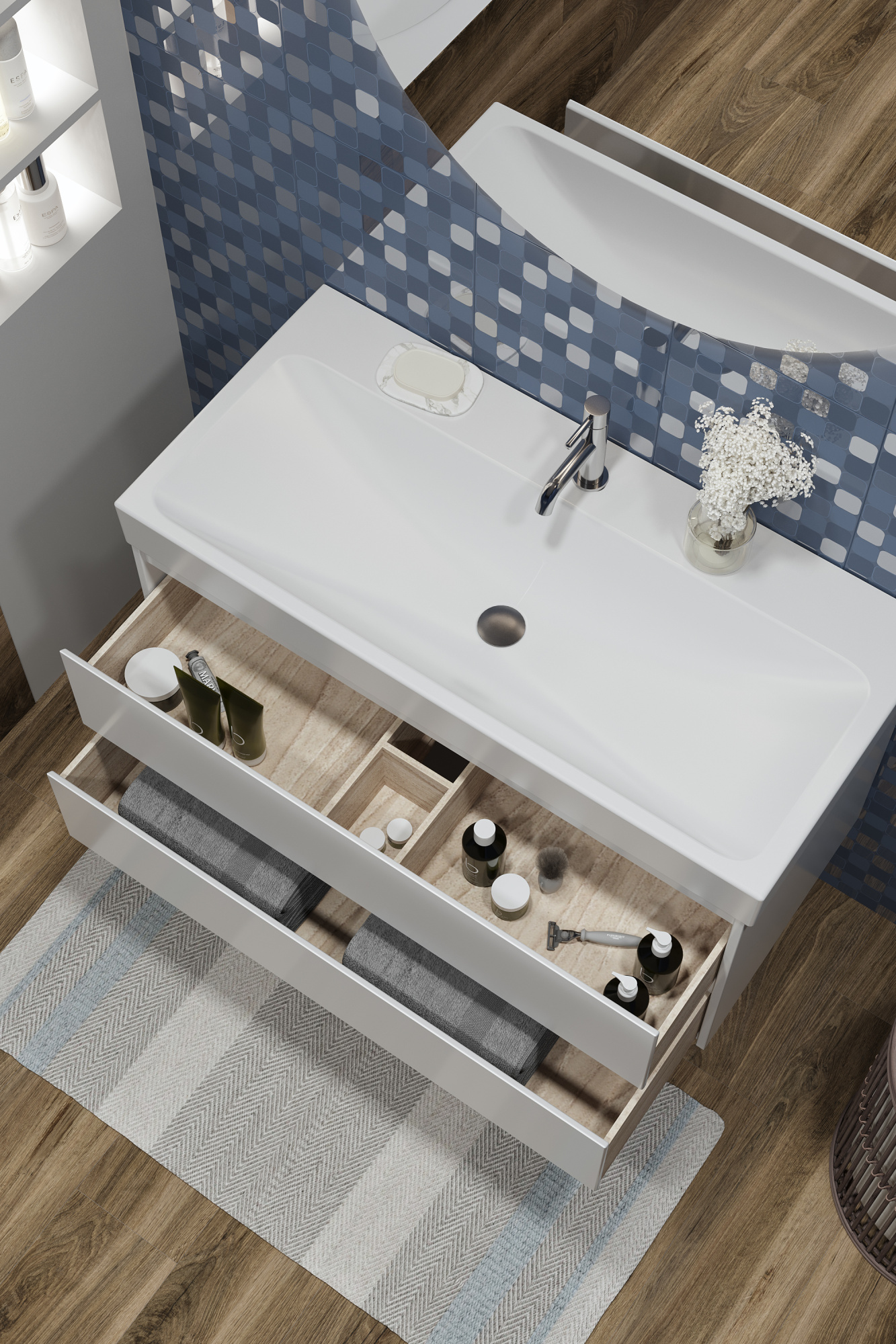 Тумба под раковину Creto Scala 60 белая