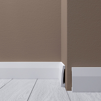 Плинтус Де-Багет XPS Polymer Н 10 100х15х2400/ Белый