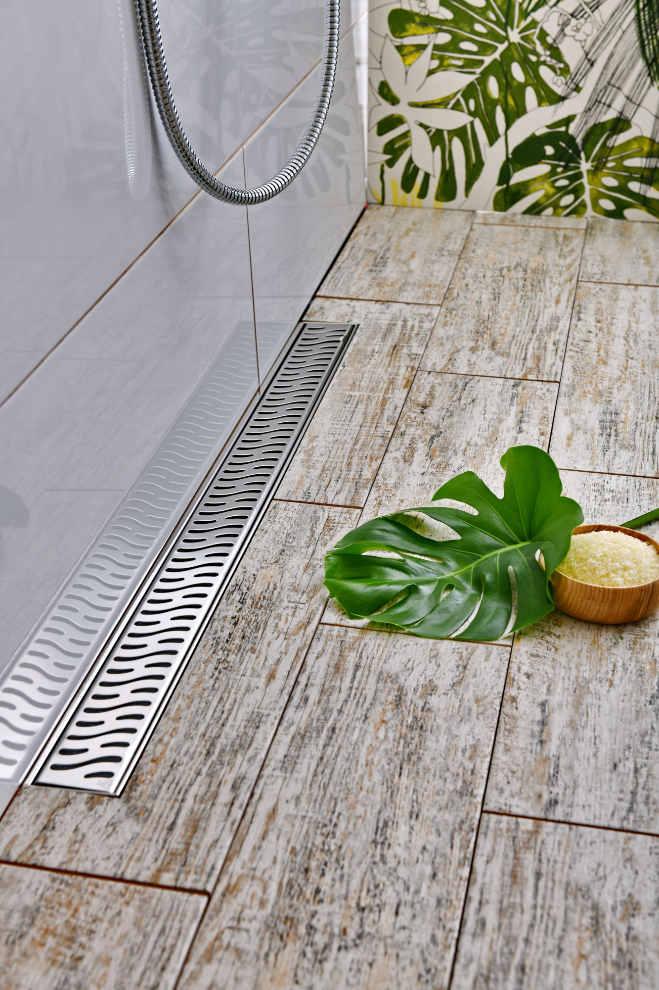 Душевой лоток 45 см Creto Zigzag CRE-450 ZH-P с решеткой, хром