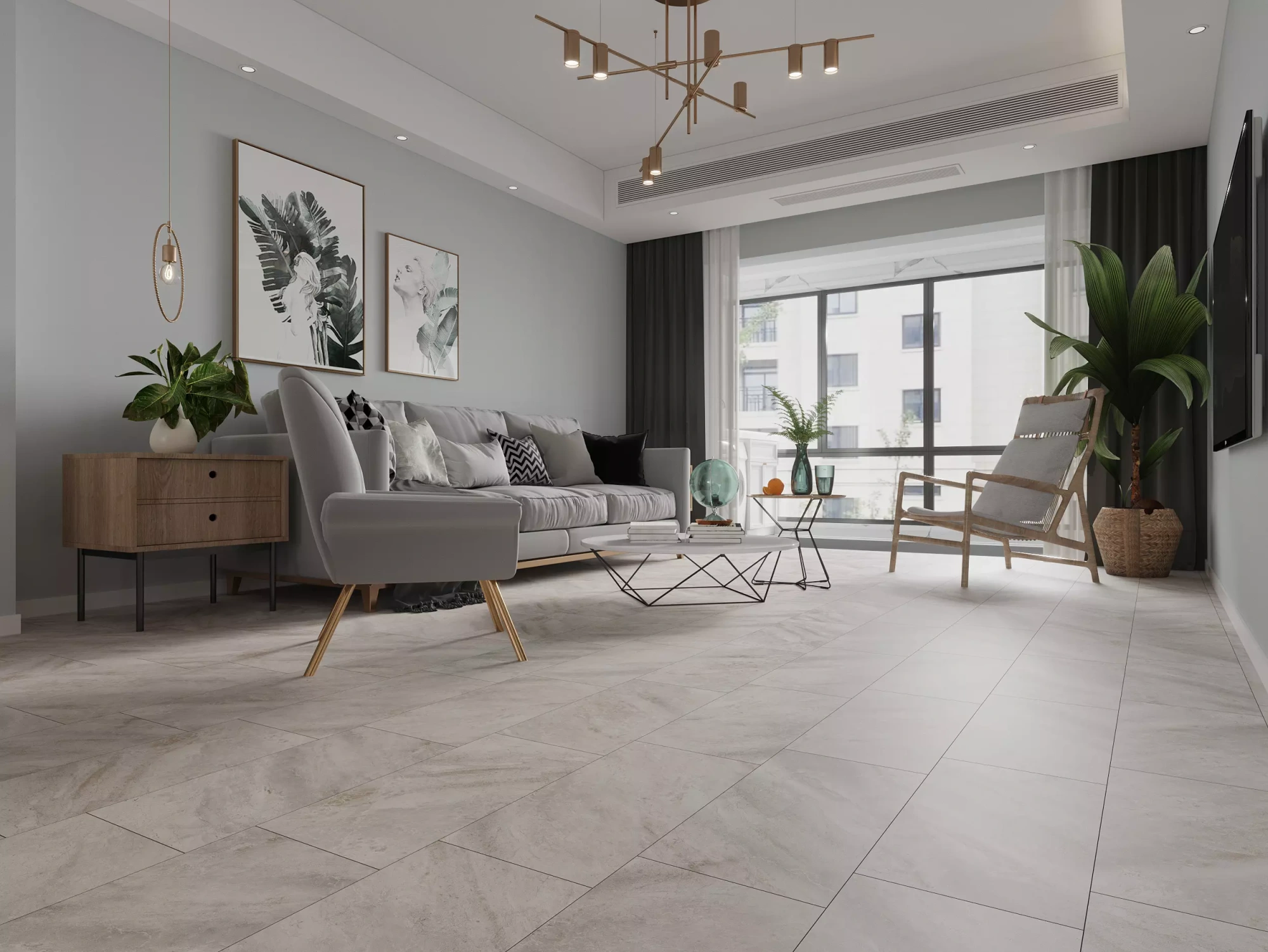 SPC Ламинат Planker Stone 4V Сендстоун 5008