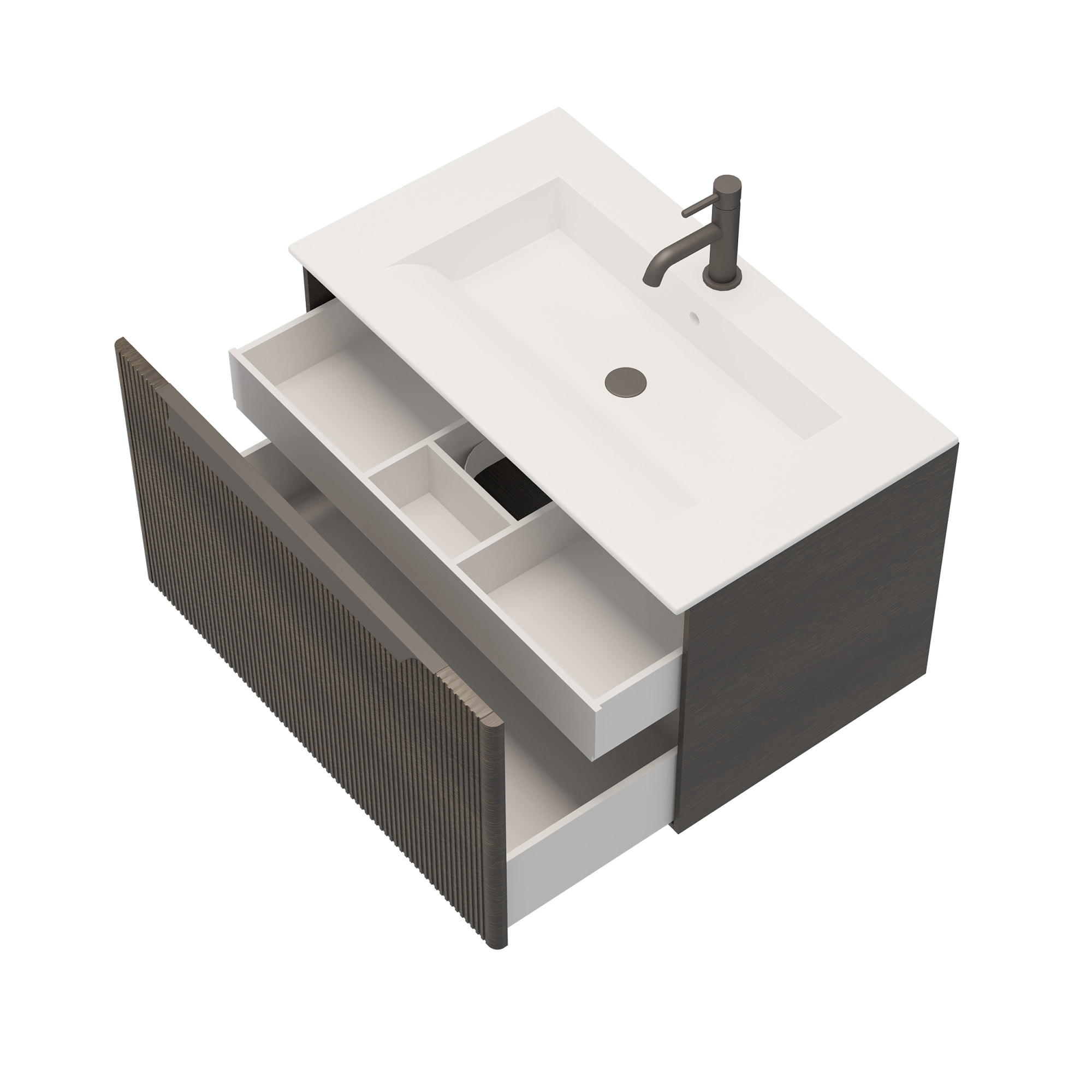 Тумба под раковину Creto Luna Venge 80 см 17-VG80