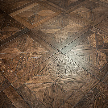 Модульный паркет CROWNWOOD Экспрессия Верона 2-х слойный шип-паз/УФ-масло/фаска Темный (Порода: Дуб)