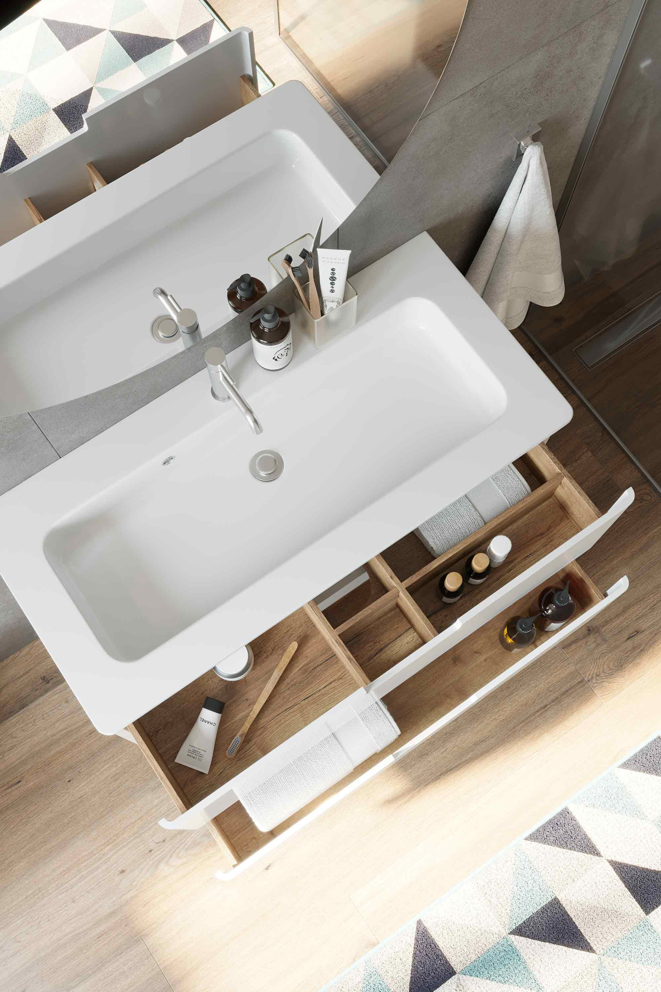 Тумба с раковиной Creto Bravo White 100 см