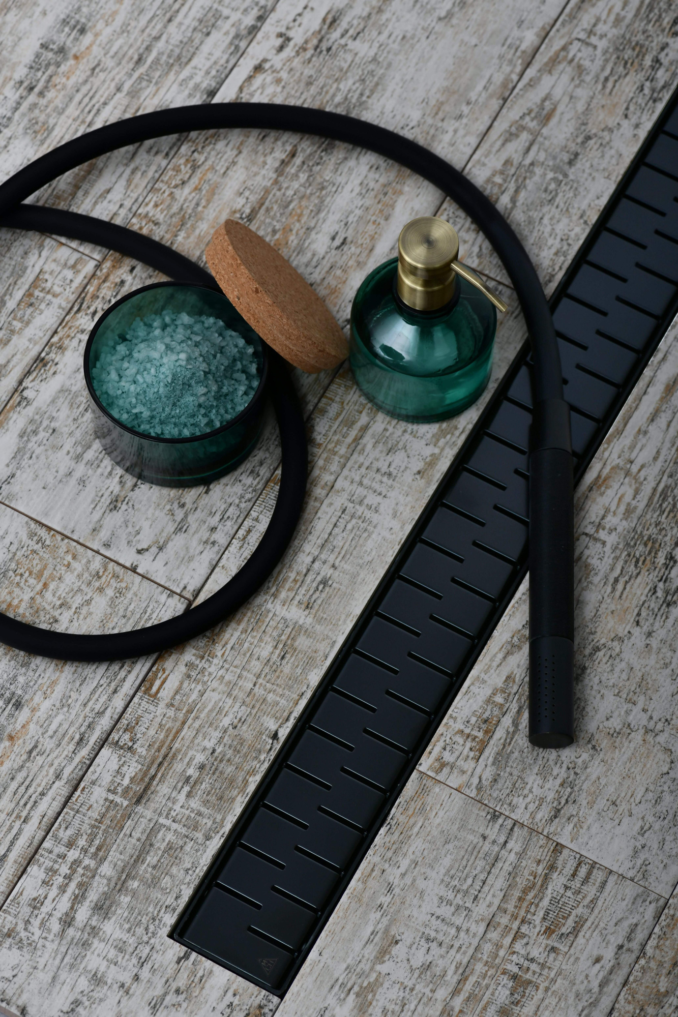 Душевой лоток 95 см Creto Snake CRE-950 SB с решеткой, черный