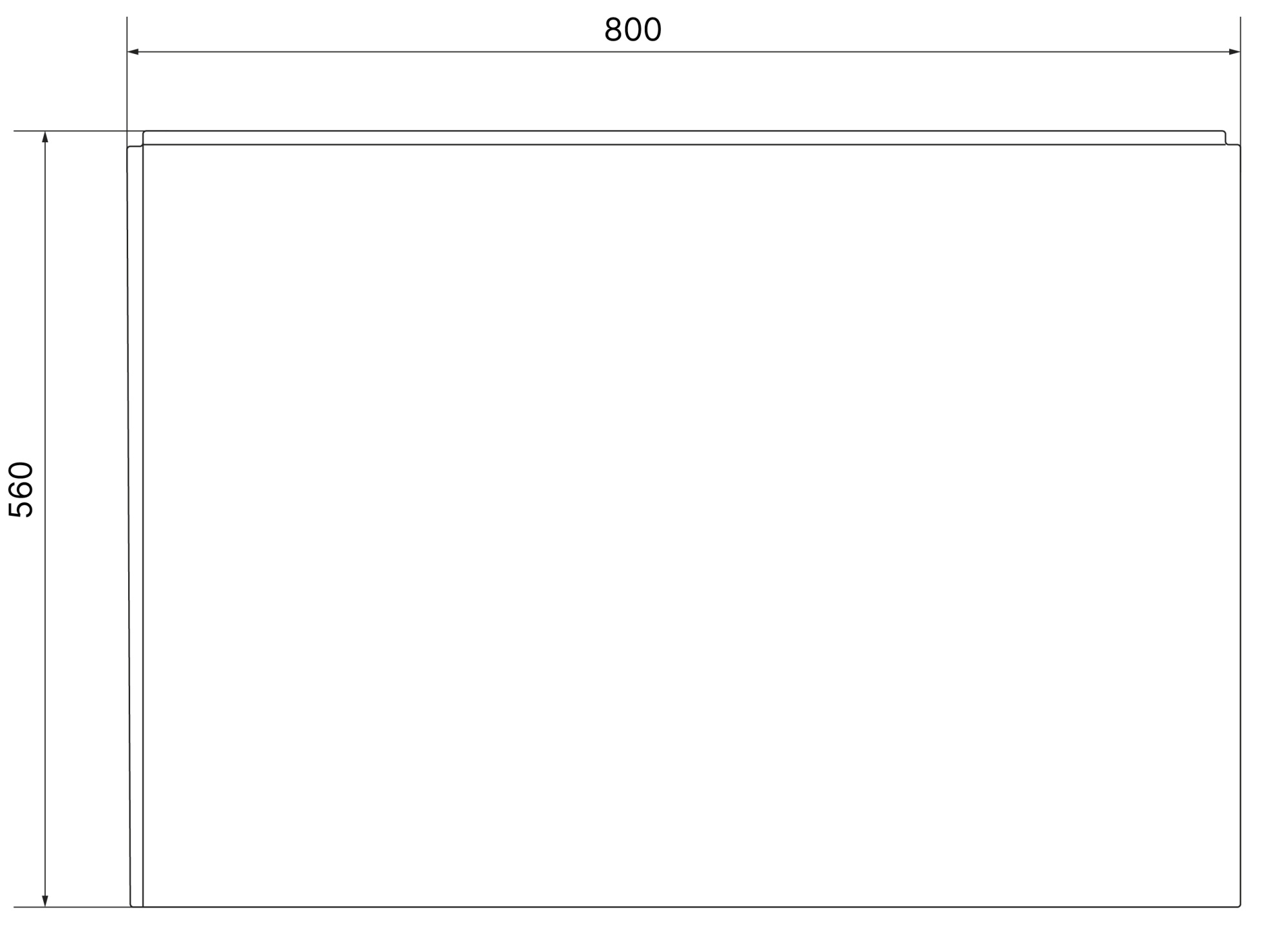 Боковая панель 80 см Creto ПБ80MGL белая