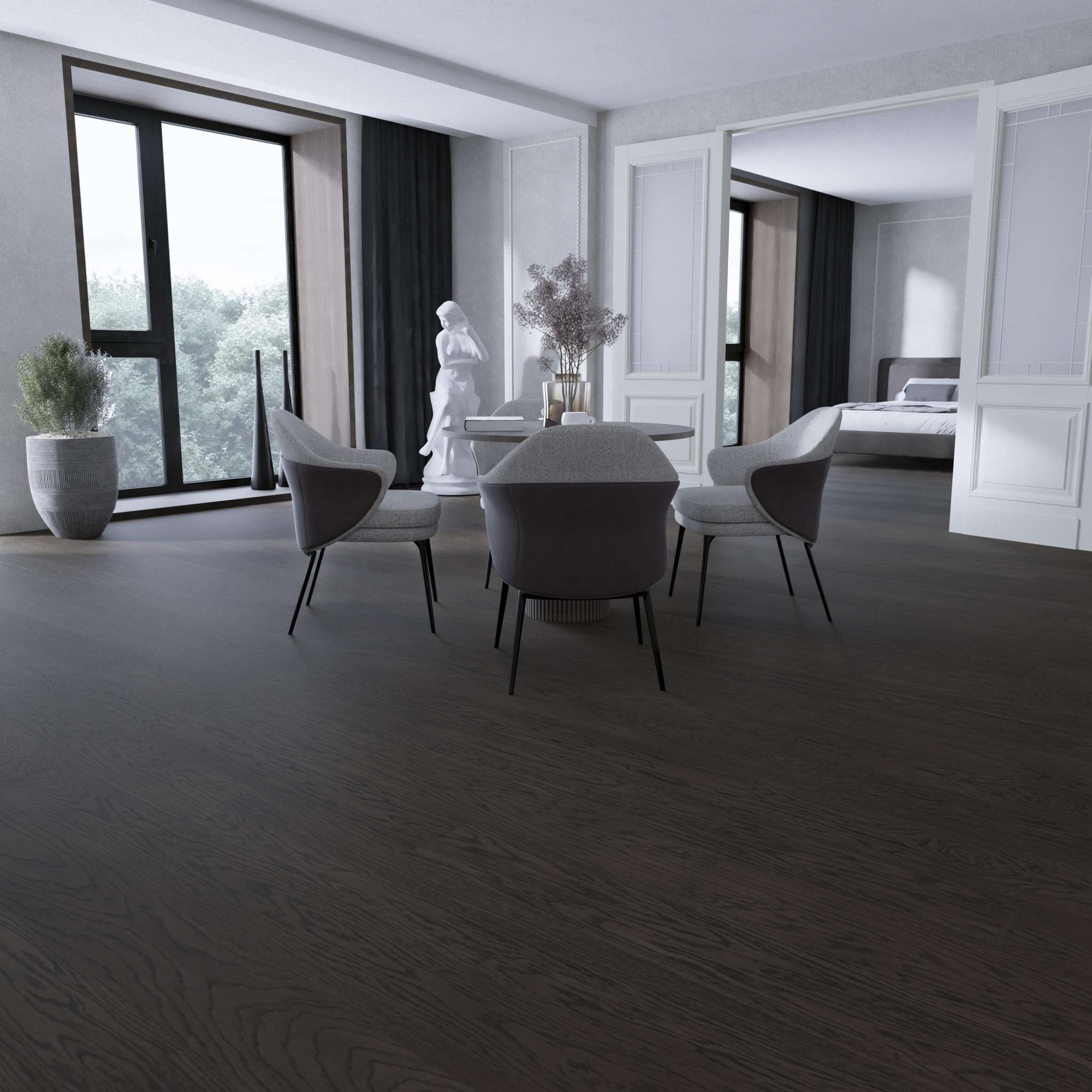 Паркетная доска Esta Parket Nova 16051 Oak Eco Elite Lava Grey