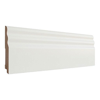 Напольный плинтус Finitura dekor RP 120х16х2400/ белый ASW