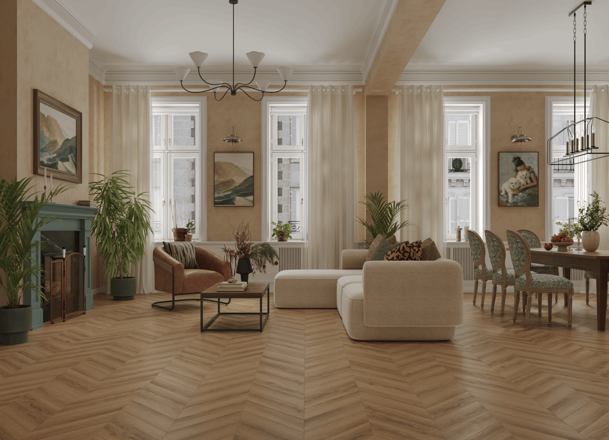 SPC Ламинат Tulesna Art Chevron MARE 1011-3
