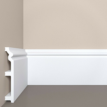 Напольный плинтус Bello Deco XPS П 9 140х22/ Белый