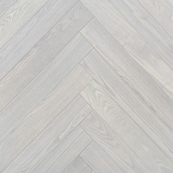 Английская елка Wood Bee Herringbone Ясень Мунлайт браш матовый Moonlight, UV-лак gloss 5-9% 