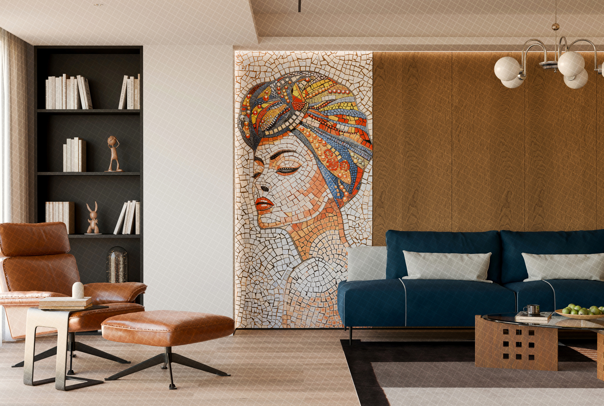 Керамогранит Декоративное панно MDetails Beauty Face (набор из 4шт. 60x120) 120x240