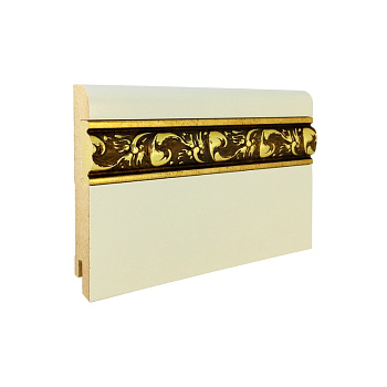 Напольный плинтус CROWNWOOD МДФ R9 RAL + вставка фигурная 12*30 престиж