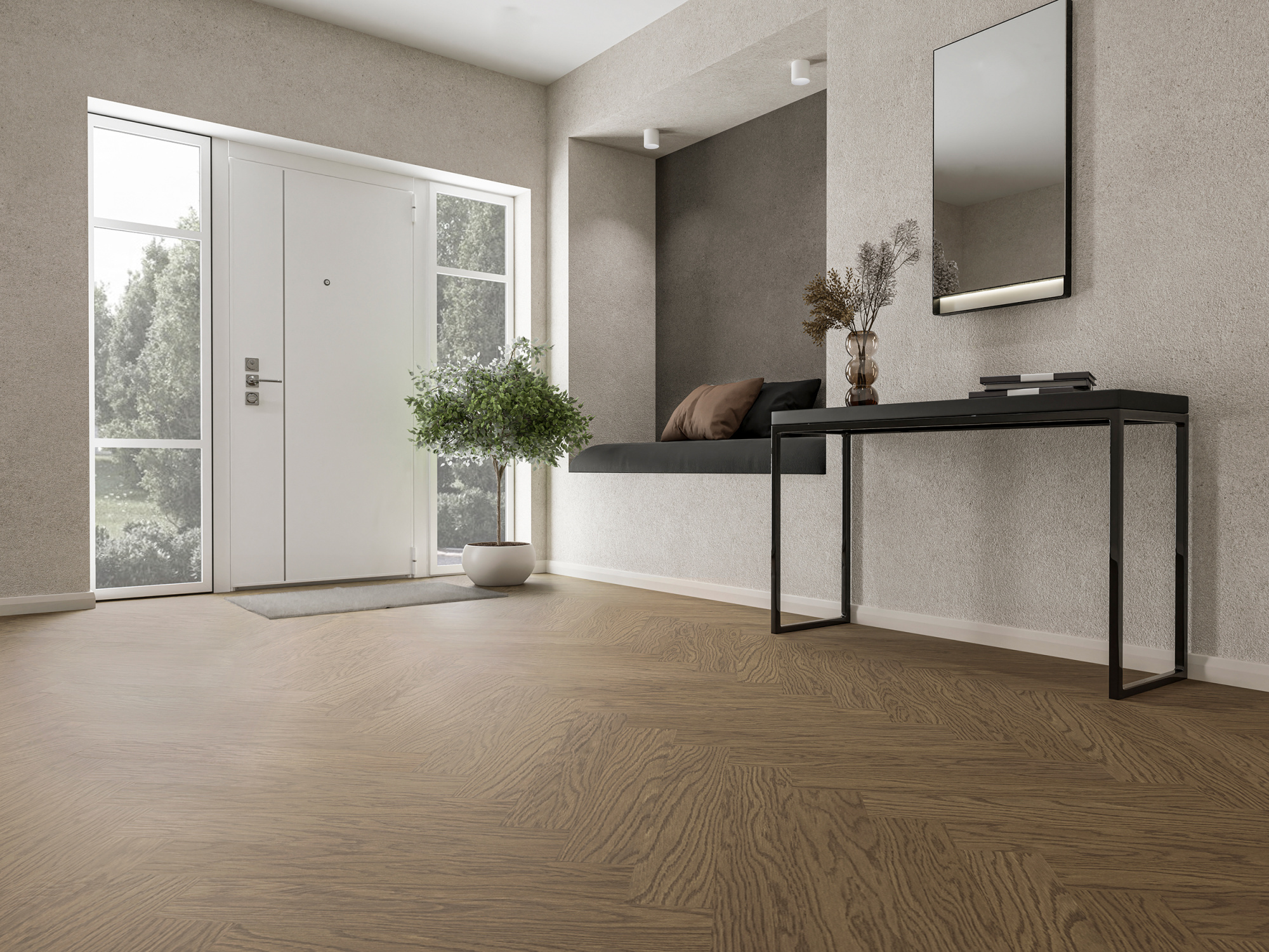 Паркет елка ESTA Herringbone Nova Eco Oak Elite Havana Extra Matt Lacquered Gloss 5% 14507