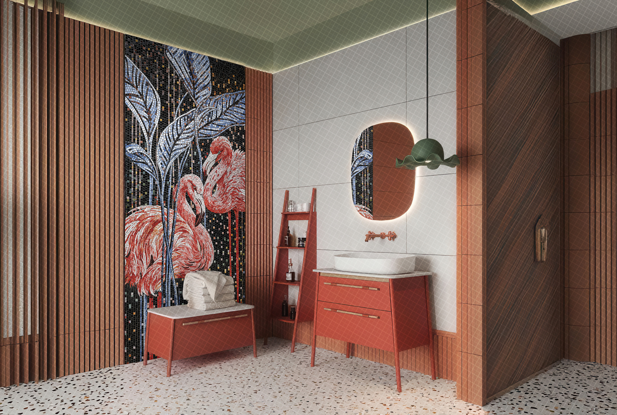 Керамогранит Декоративное панно MDetails Flamingo (набор из 4шт. 60x120) 120x240