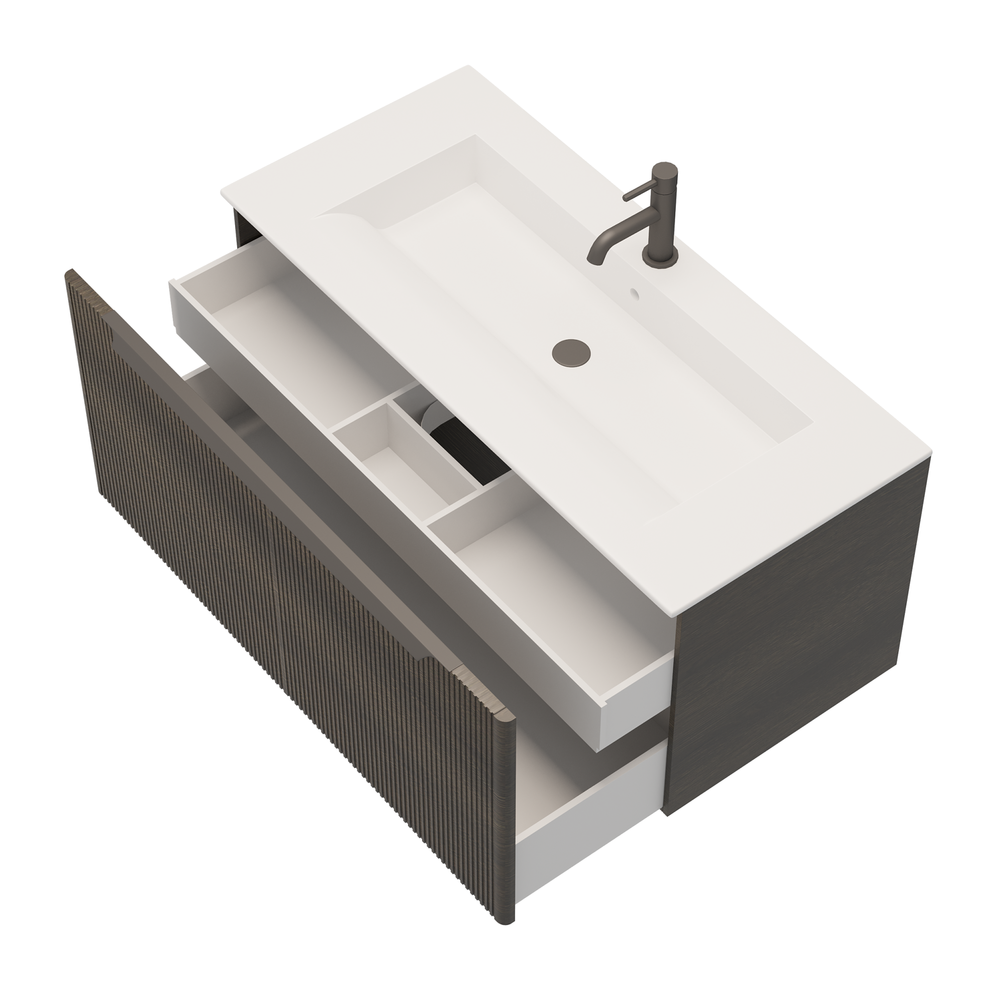 Тумба под раковину Creto Luna Venge 100 см 17-VG100