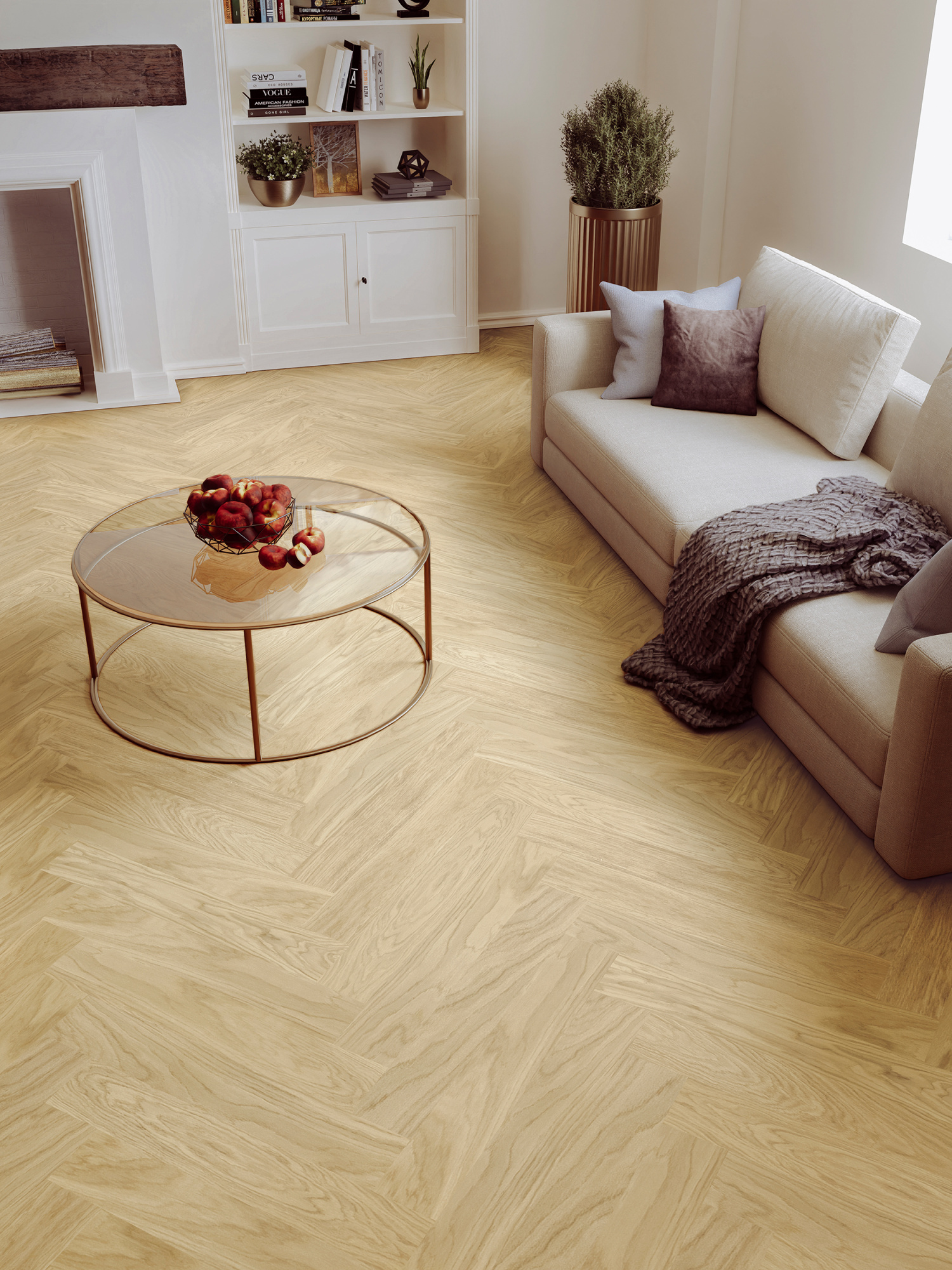 Паркет елка ESTA Herringbone Nova Eco Oak Elite Extra Matt Lacquered Gloss 5% 14501