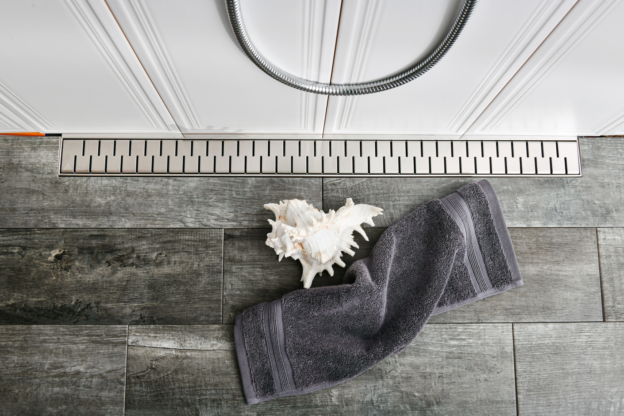 Душевой лоток 45 см Creto Snake CRE-450 SH с решеткой, хром