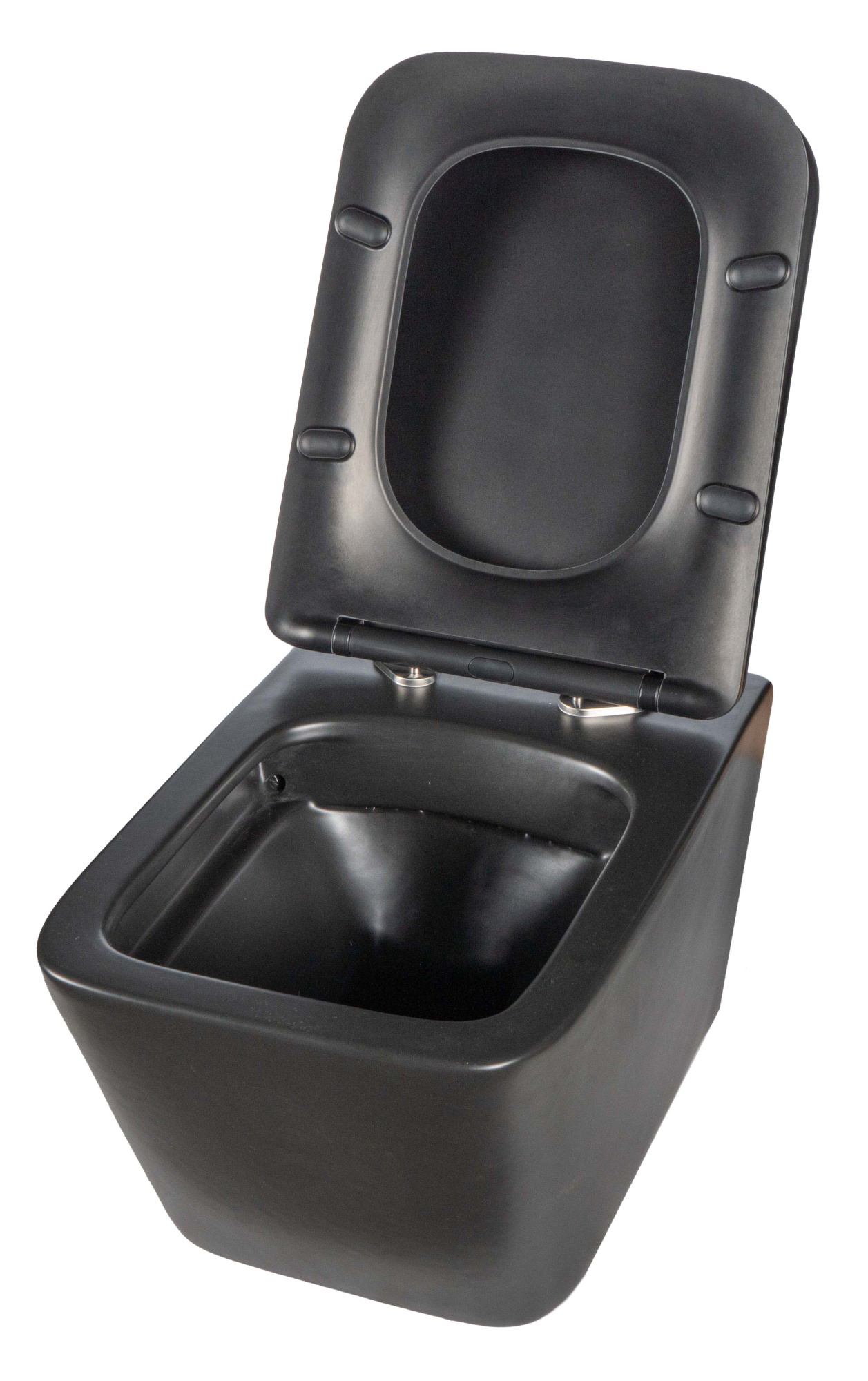 Унитаз подвесной безободковый Creto Logan L2 1002-002-L2BLMAT с крышкой-сиденьем микролифт, черный матовый