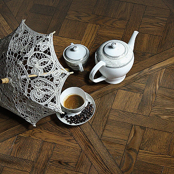 Модульный паркет CROWNWOOD Экспрессия Версаль 2-х слойный шип-паз/УФ-масло/фаска Омбра (Порода: Дуб)