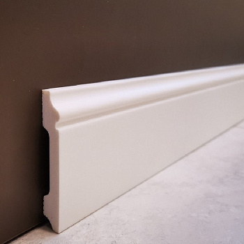 Напольный плинтус полистирол Solid 1 UHD 01/80 12х80/ Белый