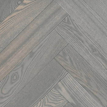 Паркет елка Английская елка  Wood Bee Herringbone Ясень Фог браш матовый Fog, UV-лак gloss 5-9%