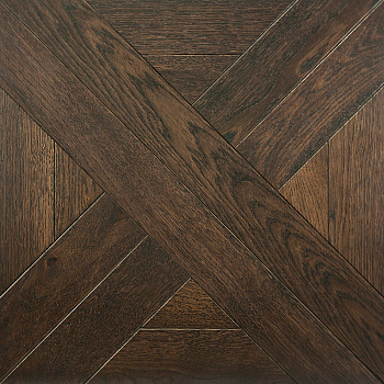 Модульный паркет CROWNWOOD Экспрессия Гордон 2-х слойный шип-паз/УФ-масло/фаска Темный (Порода: Дуб)