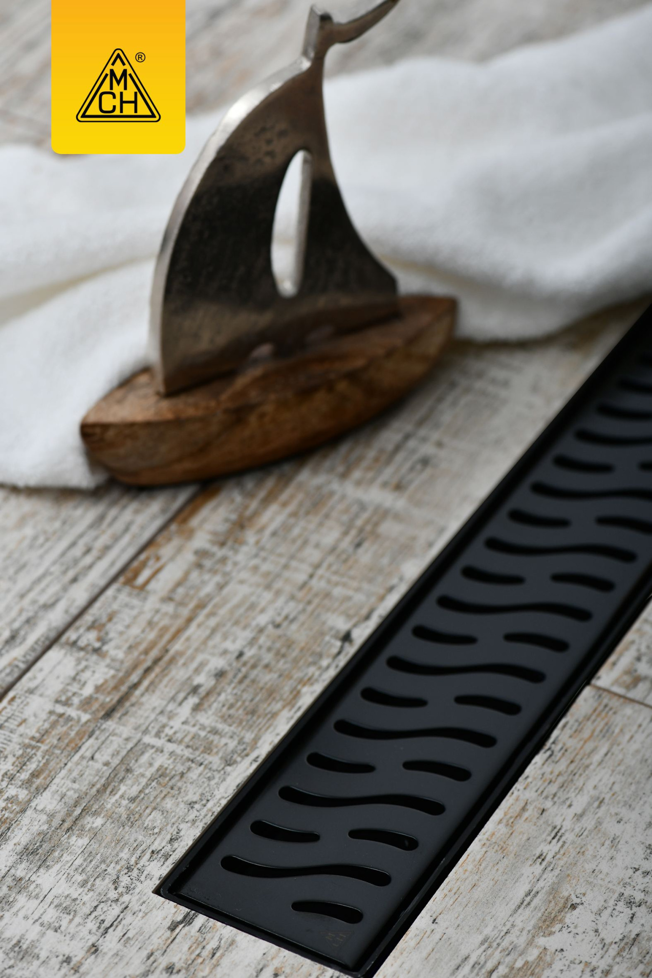 Душевой лоток 75 см Creto Zigzag CRE-750 ZB-50 с решеткой, хром