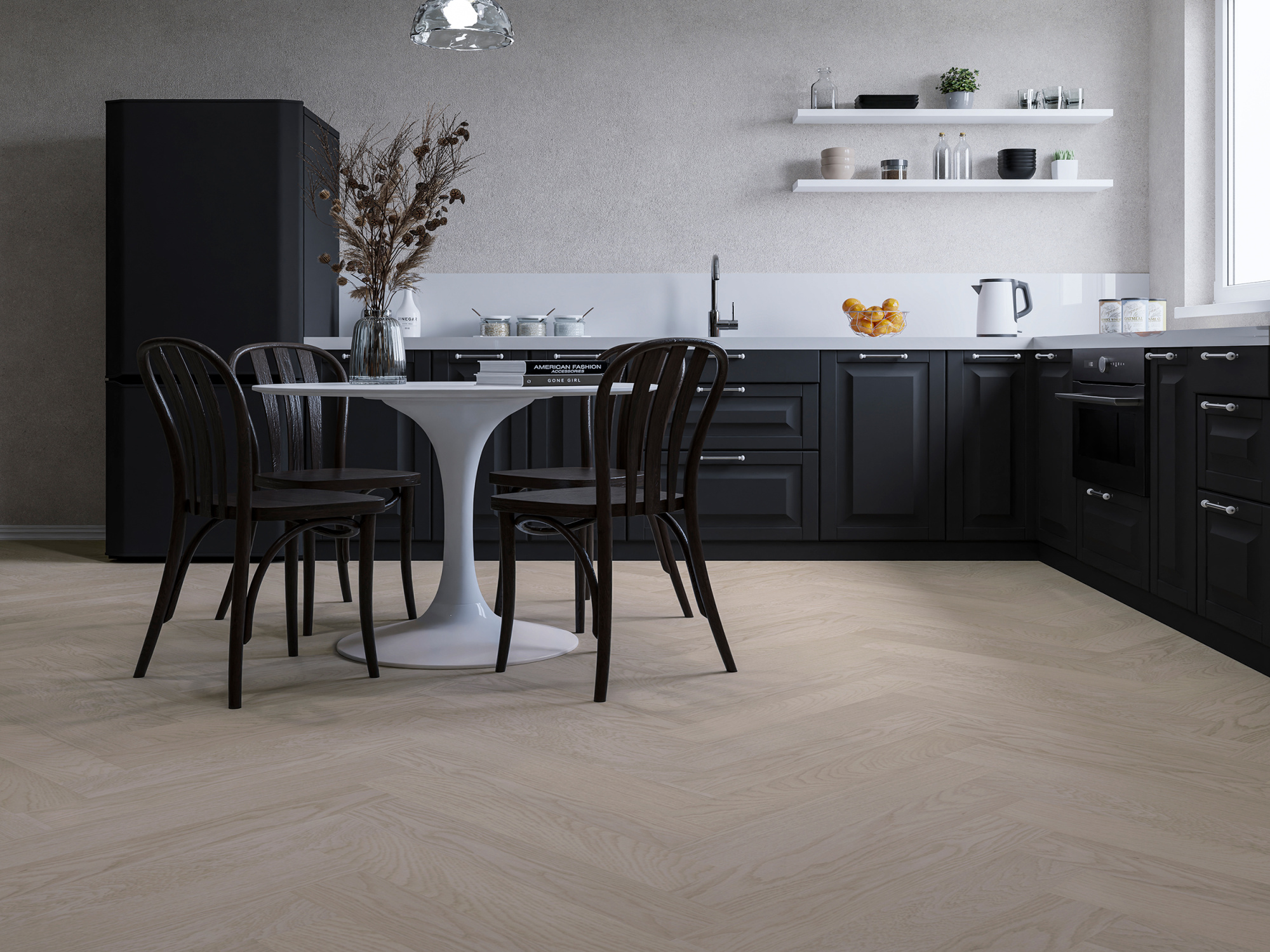 Паркет елка ESTA Herringbone Nova Eco Oak Elite Pearl Extra Matt Lacquered Gloss 5% 14506