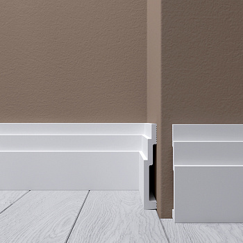 Плинтус Де-Багет XPS Polymer Н 11 100х15/ Белый